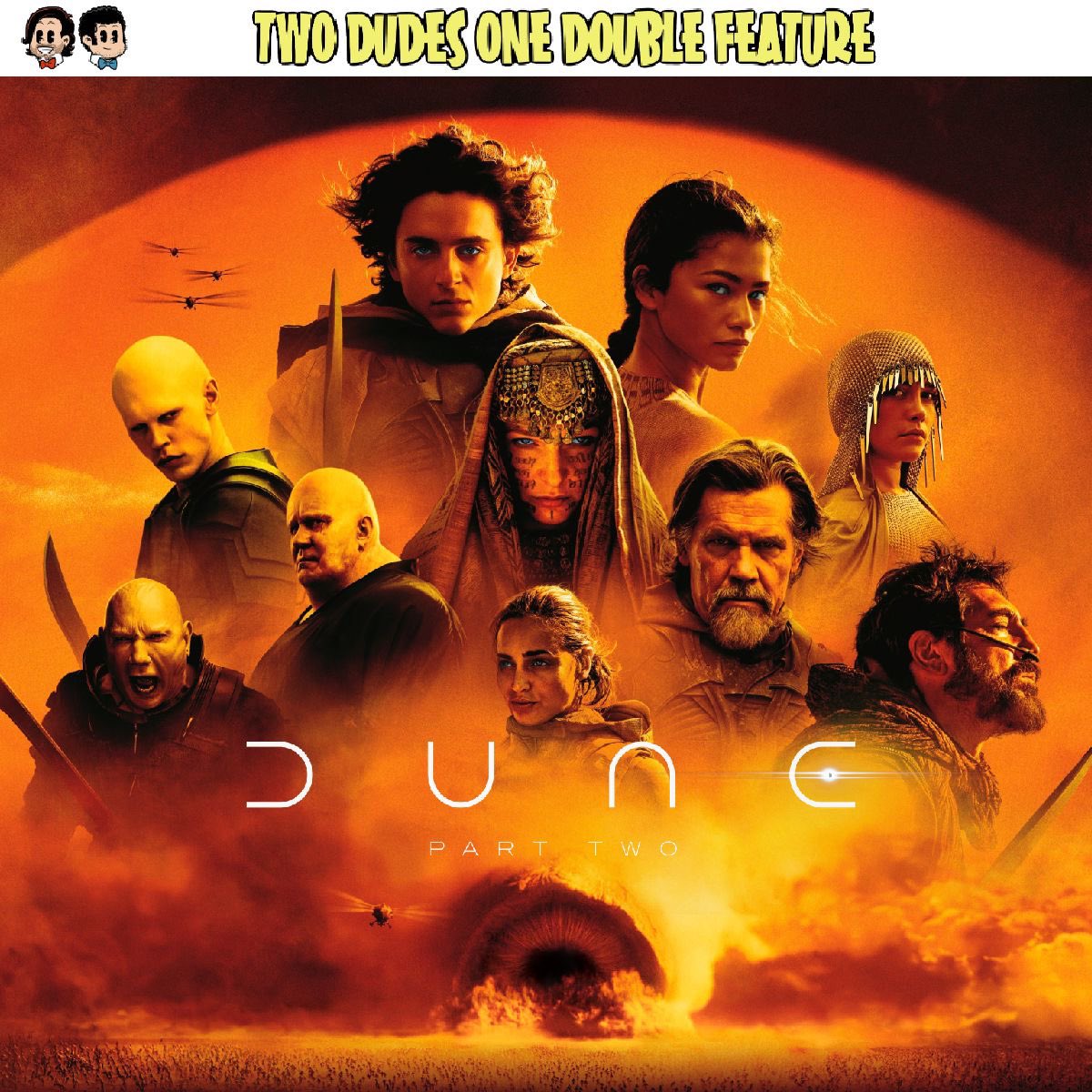 The Dune: Part Two episode is here! 

LINKS: linktr.ee/TwoDudesOneDou…

#duneparttwo #denisvilleneuve #dune #timothéechalamet #zendaya #javierbardem #austinbutler #florencepugh #joshbrolin #davebautista #podcast #moviepodcast #twodudesonedoublefeature