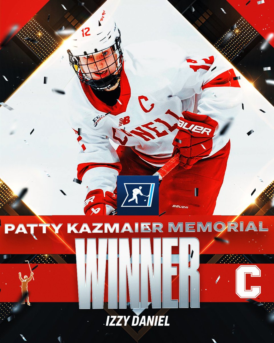 🚨 The Best of the Best 🚨

Izzy Daniel became the first <a href="/CornellWHockey/">Cornell Women's Ice Hockey</a> player in program history to win the Patty Kazmaier Award!

#NCAAHockey