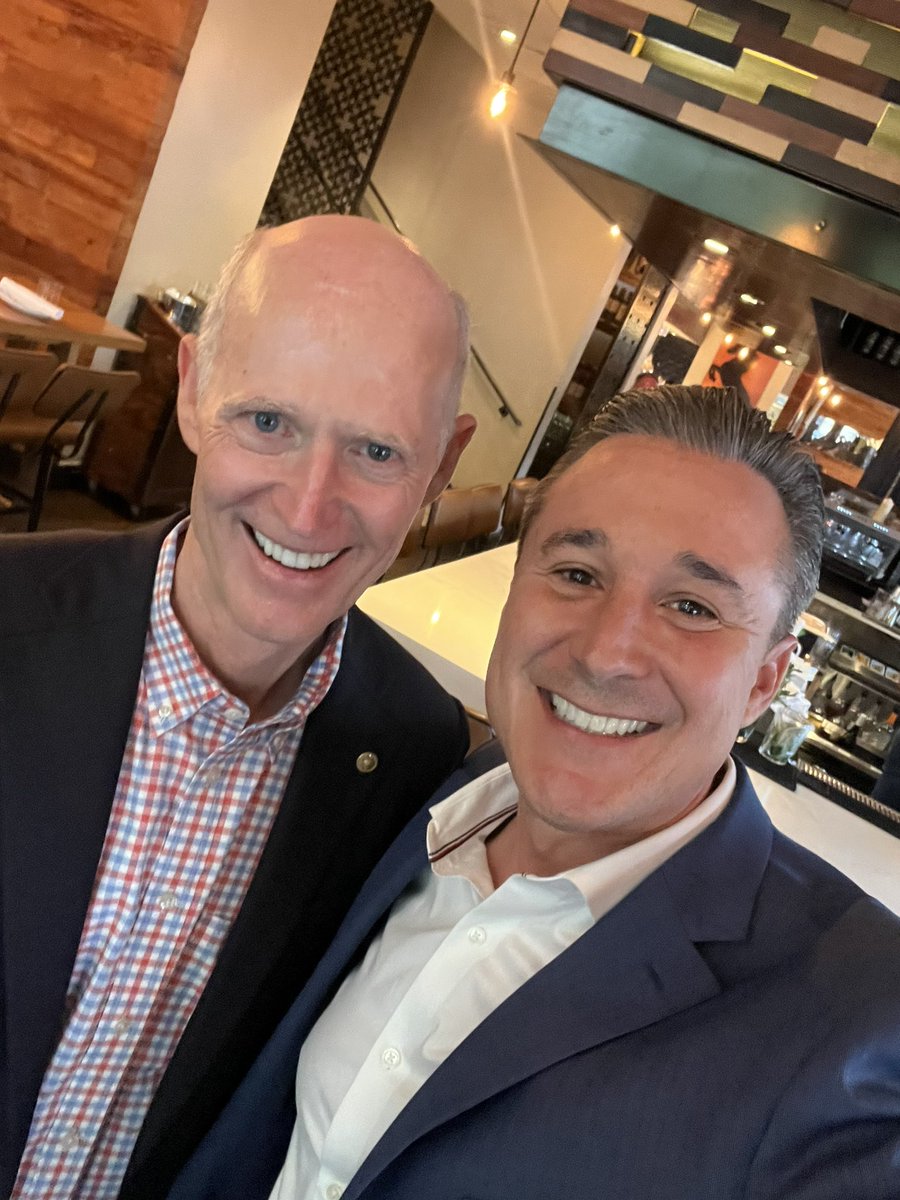It is always great to see and catch up with my good friend, Senator Rick Scott. I have the privilege of having worked with him as a State Senator and now as a Miami-Dade County Commissioner. I can attest that he truly cares about our State and its people. @ScottforFlorida
