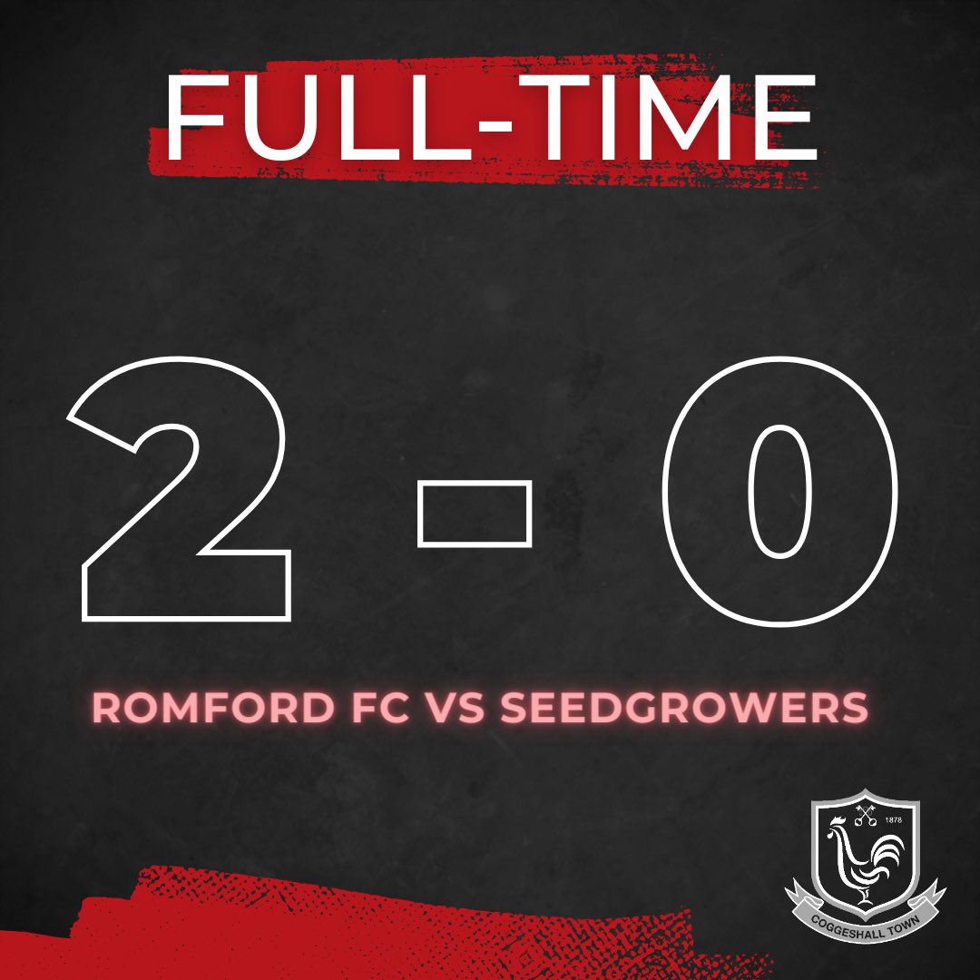 FULL-TIME @RomfordFC 2 - 0 #SeedGrowers @EssexSenior