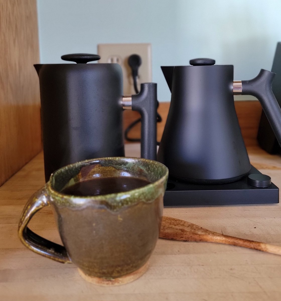 LindenmuthWendi's tweet photo. I just brewed my first #frenchpress #coffee!
I needed a less acidic way to drink my coffee due to stomach issues.
It is delicious!
If you enjoy coffee, what is your favorite way to make it?
#hellofellow @fellowproducts https://t.co/9TroqQAJ8P