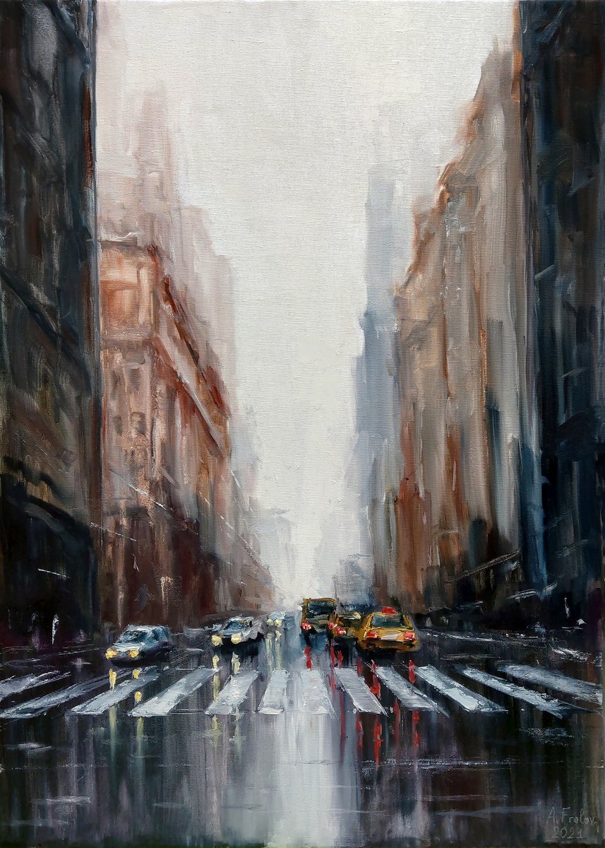 Rainy NY, My oil painting