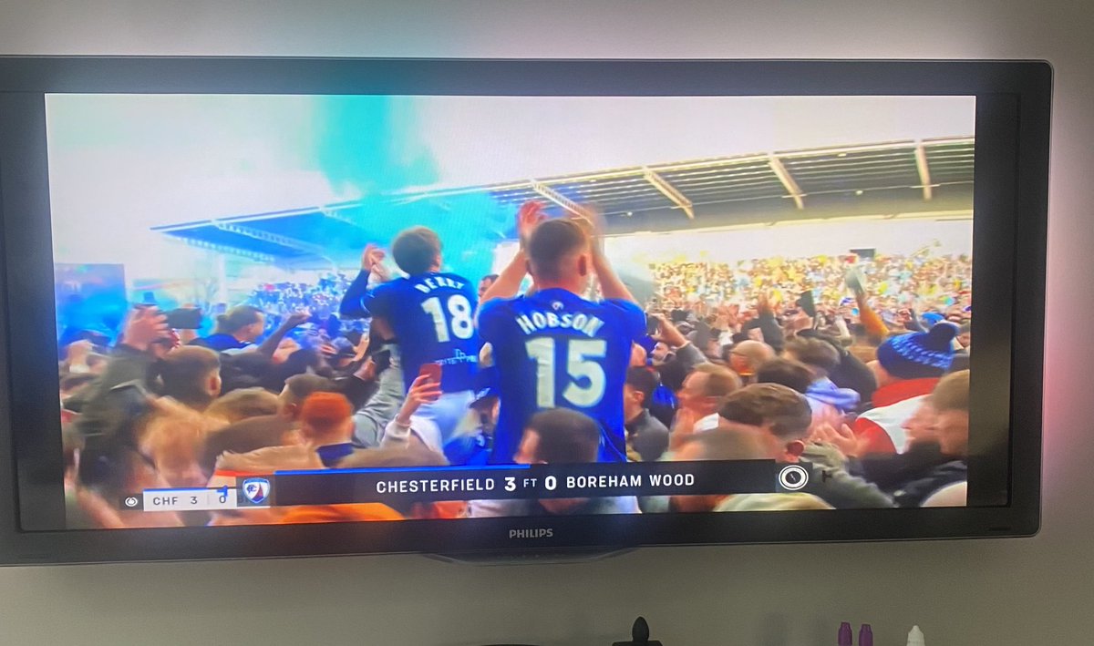 Congratulations to my old club <a href="/ChesterfieldFC/">Chesterfield FC</a> on promotion back to the football league, Back where the club and Fans belong , Amazing 💪