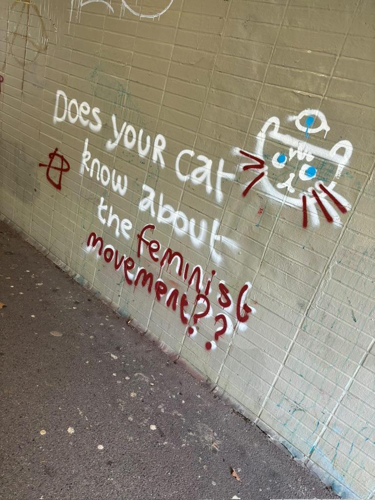 "Does your cat know about the feminist movement?"

Seen in Sheffield, UK