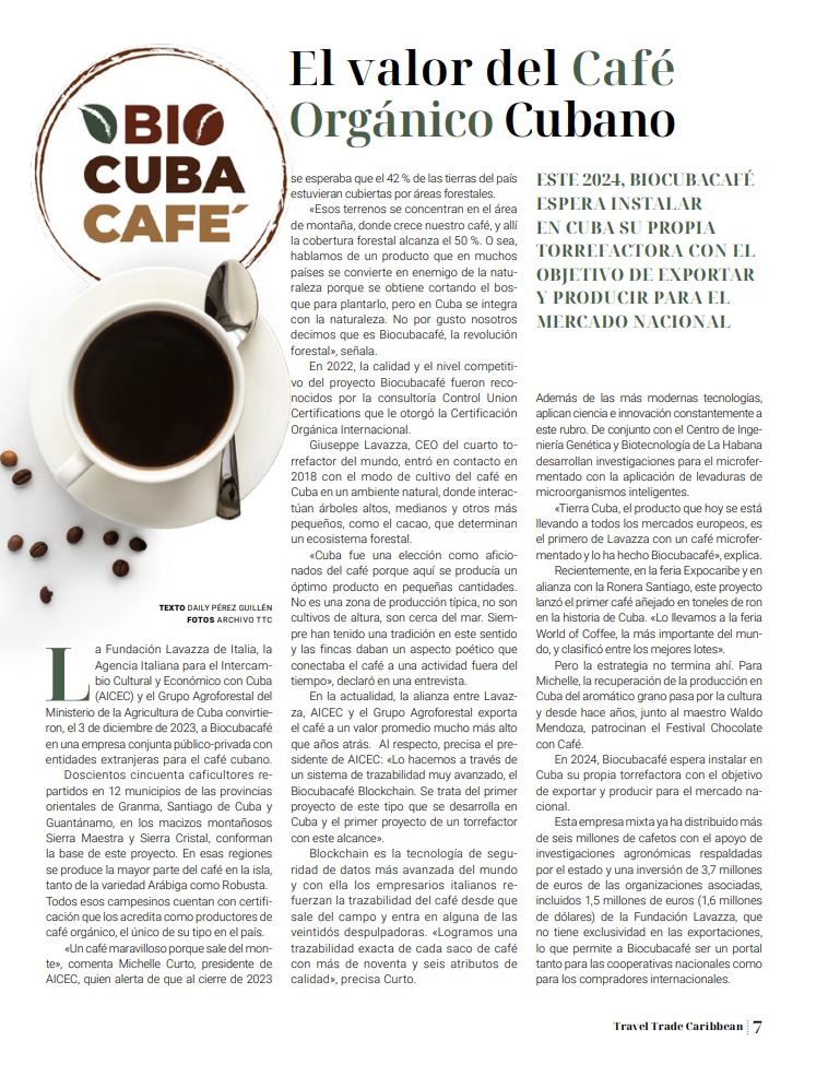 L'azienda #BioCubaCafé, frutto della collaborazione tra #Cuba e #Italia, che commercializza il caffè biologico cubano, è un segno concreto del rafforzamento dei legami economici e commerciali tra le nostre nazioni.