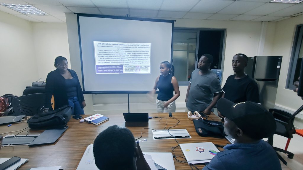 ATCommunityKla's tweet photo. Team LPRD has pitched "Easy Insurance" with the slogan "Life Matters," targeting a significant challenge in the Ugandan insurance market #BuildWithAT #InsureTechHack https://t.co/rPe21QoaDB