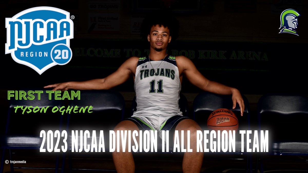 . @njcaa @NJCAARegion20 DI ALL REGION 20 TEAM ⚔️ ⭐️Tyson Oghene 🥇First Team @alleganycollgmd #️⃣ #njcaa #njcaabasketball #njcaaregion20 #juco #jucoproduct #jucobasketballsuccess #jucoroute #trojantough #acm #ptk #culturewins