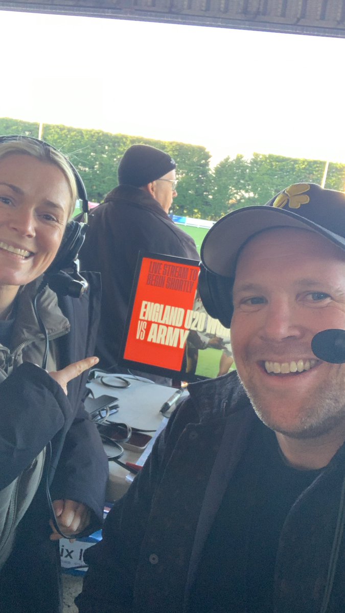 80 more minutes for my voice to get through… get ready to do a lot of heavy lifting @RachaelBurf12 🎙️! @RedRosesRugby 20s v @armyrugbyunion LIVE on @EnglandRugby channels