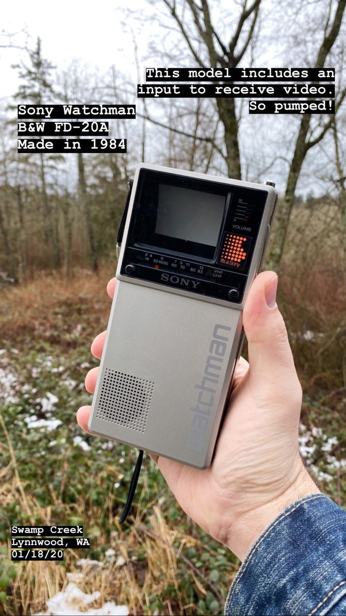 bradstemke's tweet photo. @adamlisagor Definitely agree. The model they released in 1984 includes a video input! With a series of adapters I’ve been able to play media off my MacBook Pro. https://t.co/oz7jOKgQya