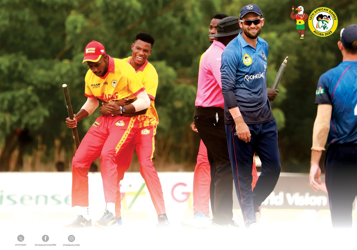 That #AfricanGamesCricket Gold medal feeling 🥳 #ZIMvNAM