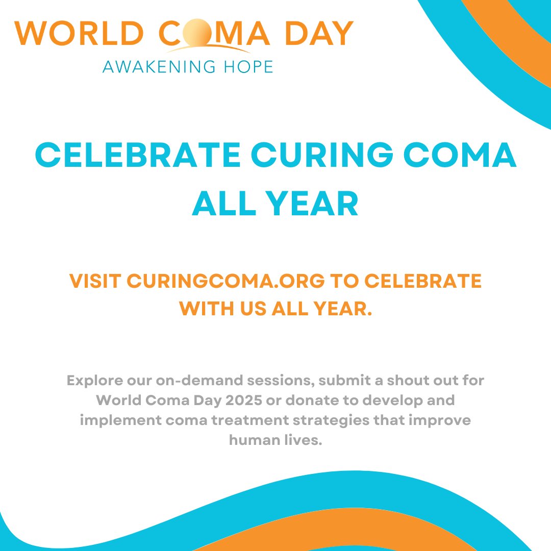 Celebrate Curing Coma with us all year! Visit ow.ly/zx4o50R01WA to see our on-demand sessions on your own time.