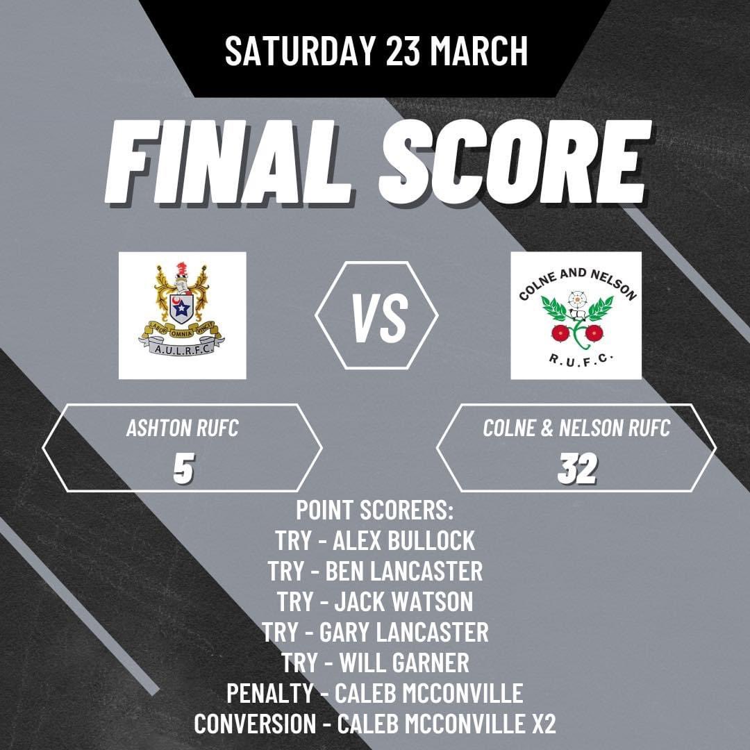 THEY’VE DONE IT!! @LancsRULeagues Division 4 CHAMPIONS Ashton 05 - 32 Colne & Nelson A huge congratulations to every single player today at Ashton-Under-Lyne! Which now means the firsts have not only gone and secured promotion, but have also become league champions!