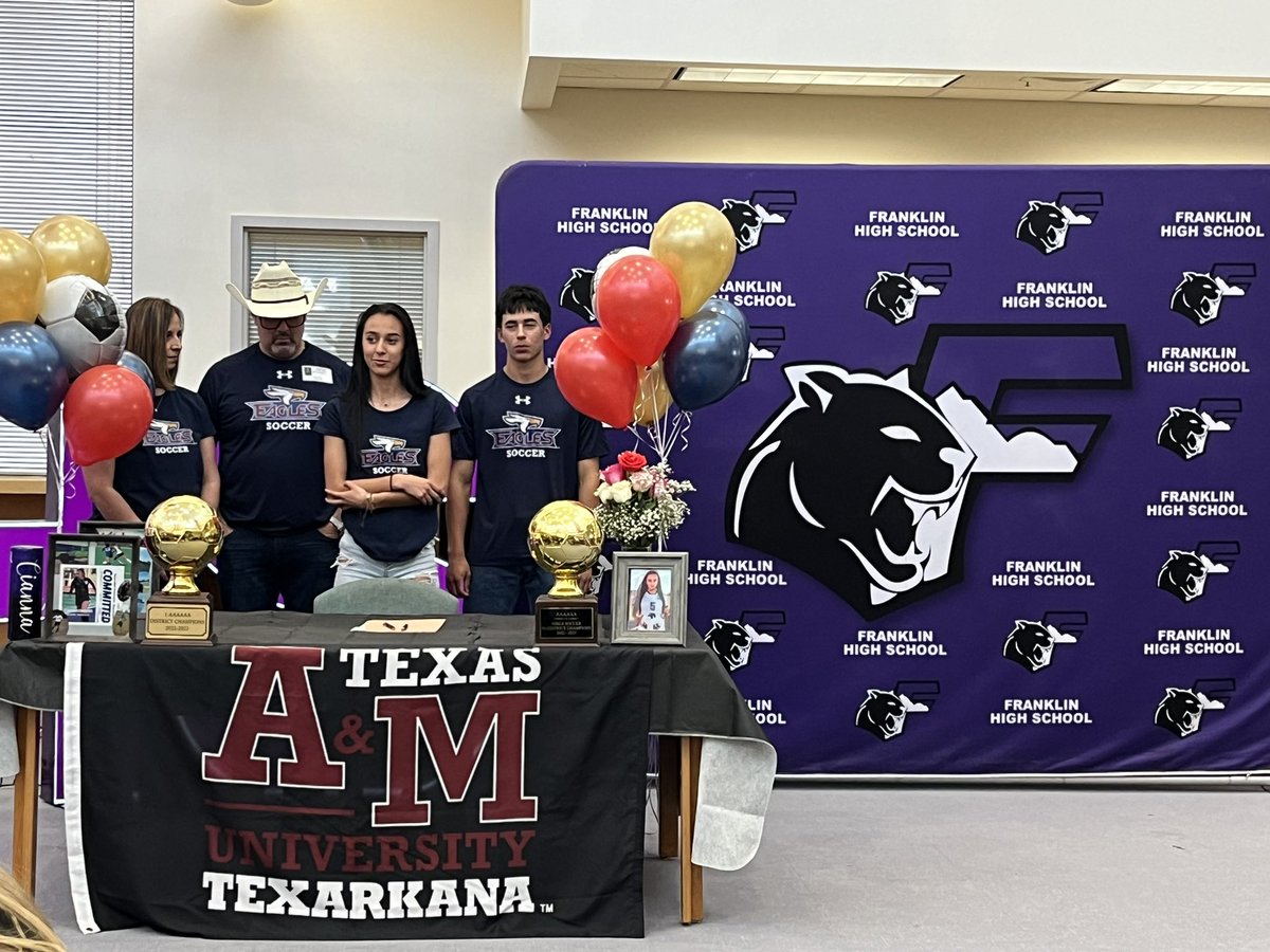 We want to congratulate @chavira_cianna for her signing to play college soccer at @TAMUT_WSOC We want to wish you the best of luck!