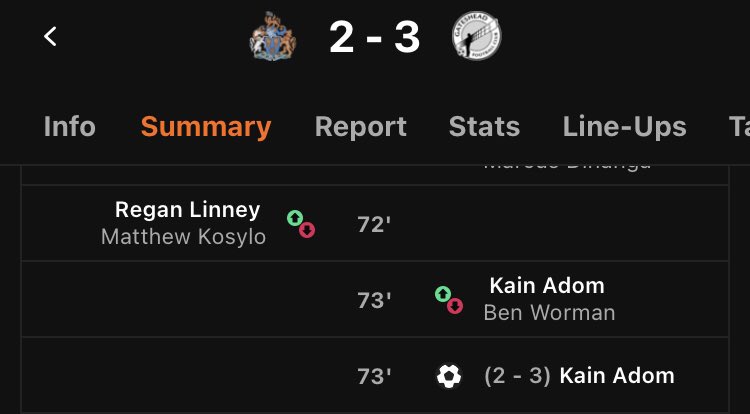 Talk about an instant impact 😮‍💨🤩

@AdomKain @GatesheadFC