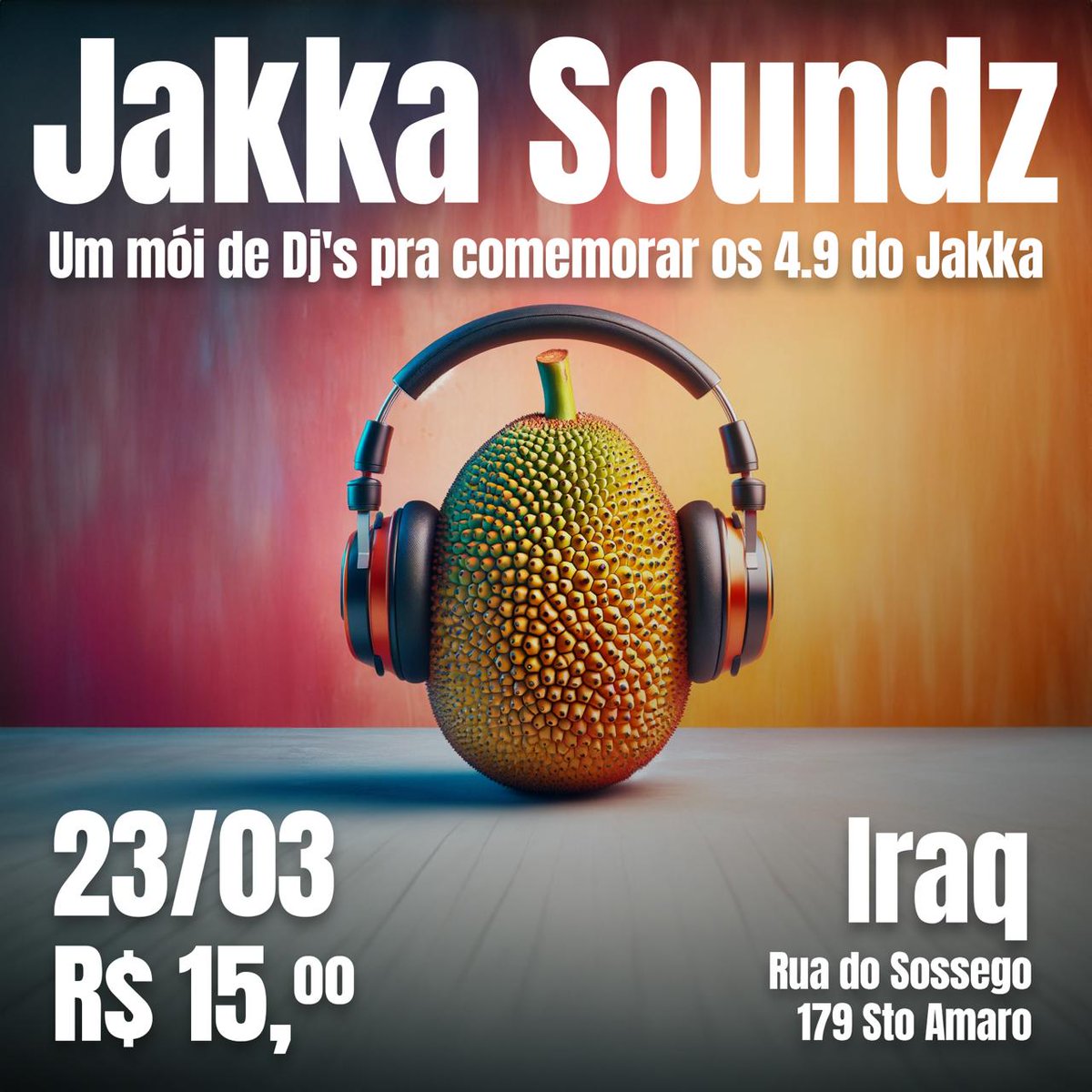 No aniversário do querido DJ Jakka vai ter rock transitando até pelo buraco macular! 

Viviane Menezes, Jéssica Pires, Carrie, Celso Jr, Fábio Lopes, Marcelo Frogger, Marceloló, Lôro e o próprio Jakka farão da noite IRAQuiana a real detecção da matéria escura!