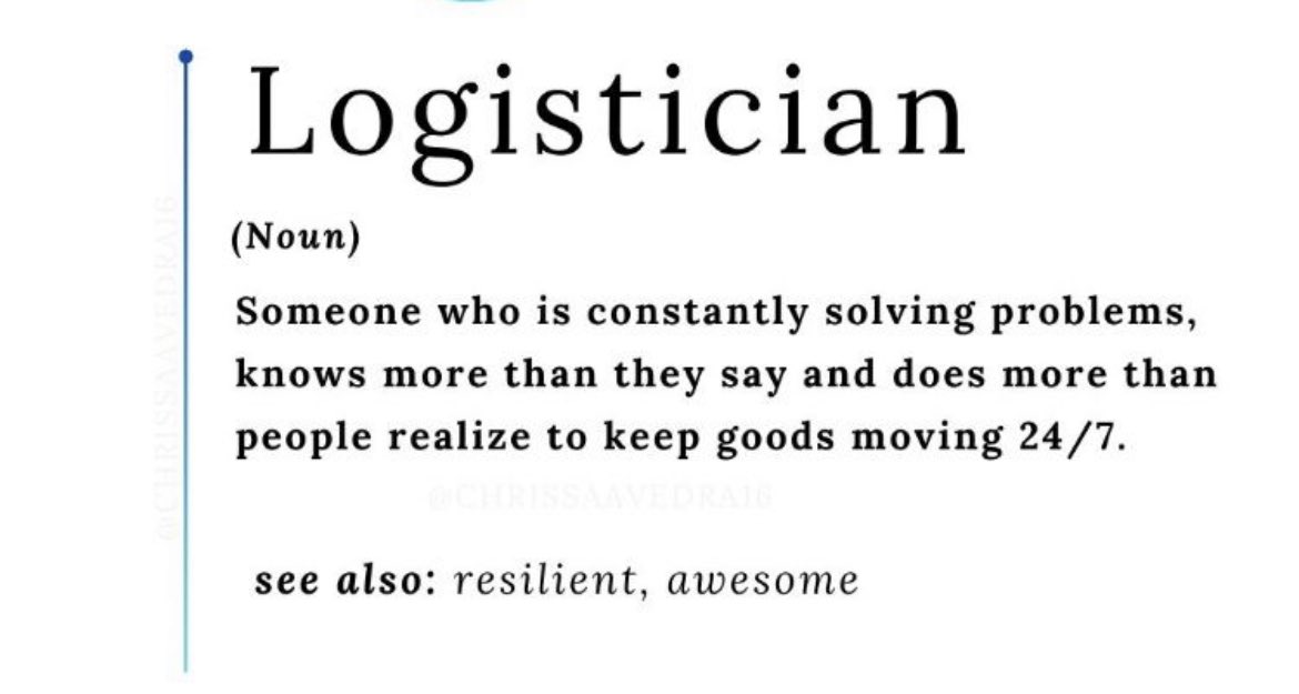 sh_alhefzi's tweet image. the unsung hero behind the scenes, ensuring timely and efficient delivery.
Without logistics, businesses struggle and global trade halts. Here&apos;s to the hardworking professionals who keep the world moving
 #Logistics #SupplyChain #logistician