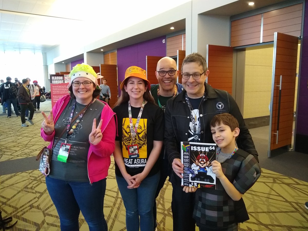 meeting up with @strawbecky_81, @AvengerMags and some of @NintendoForce's most loyal readers truly made my day. This young man apparently reads every issue cover to cover. The future of gaming is kids like this