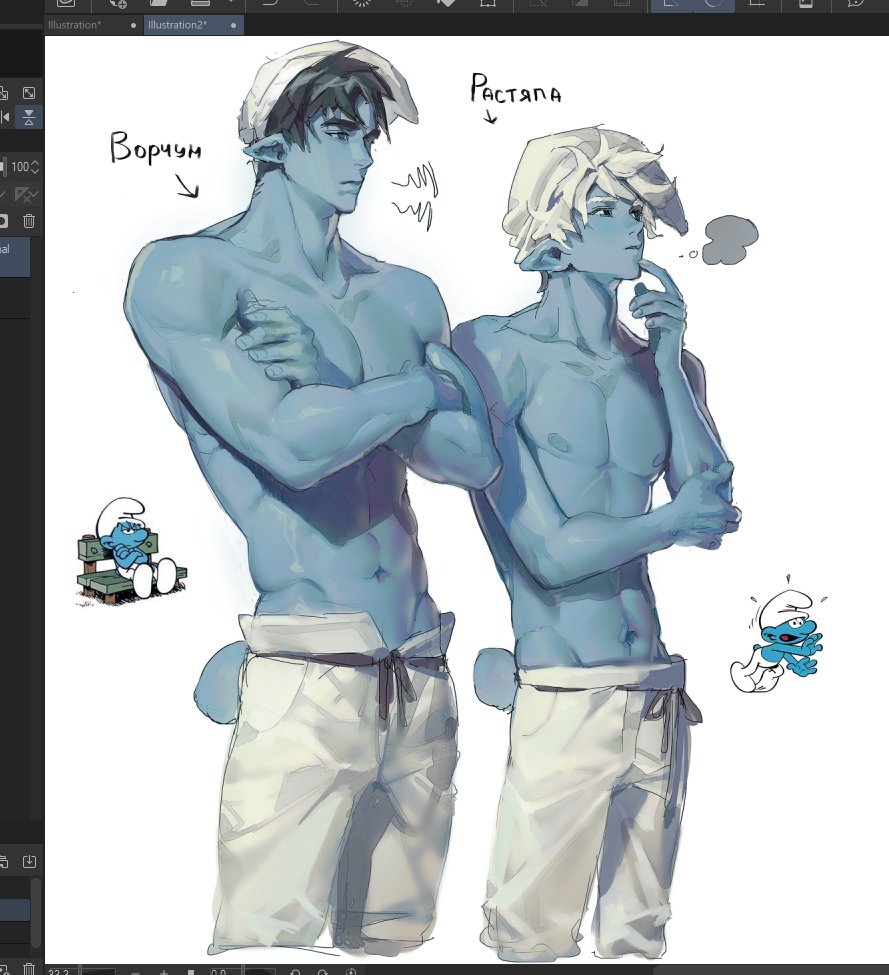 astrocatsama's tweet image. smurfs