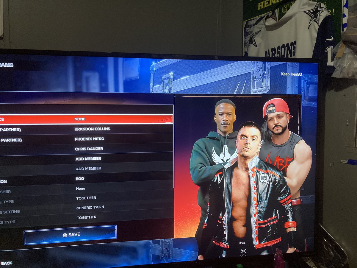 that_heel_guy93's tweet photo. What should this team name be #brandoncollins #PhoenixNitro #chrisdanger #wwe2k24 https://t.co/h8t3MF4i1L