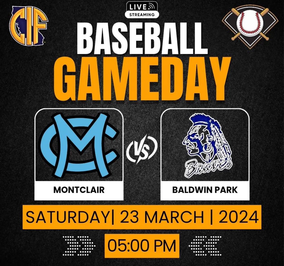 Our BP Baseball team will be playing today at 5pm at Quakes Stadium (Rancho Cucamonga) against Montclair HS as part of the Battle of Mt. Baldy League. Good Luck Braves!🏹⚾️👍🏼
