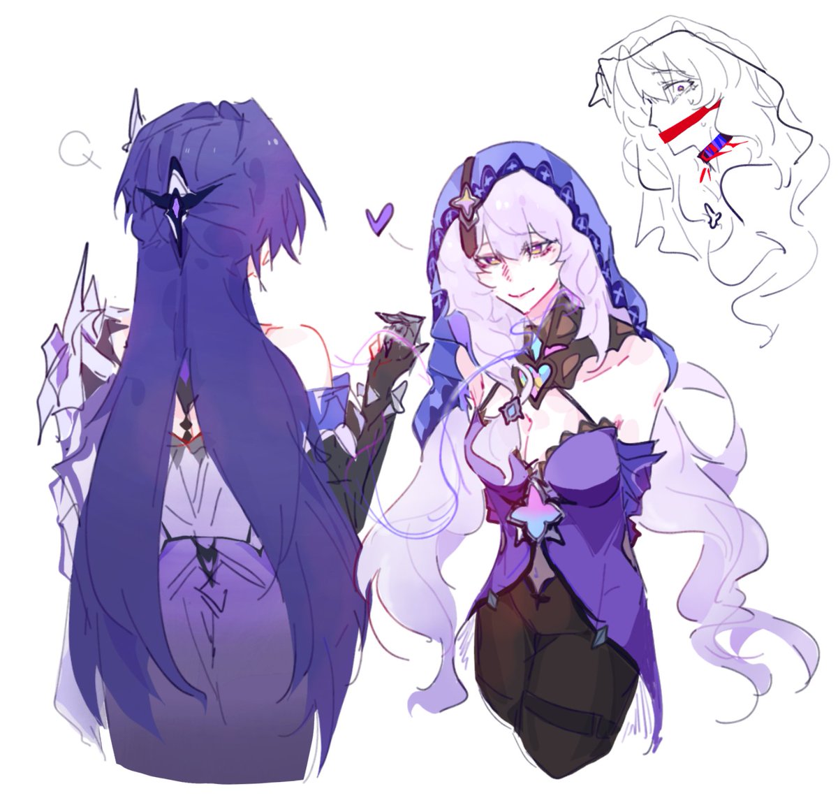 #Acheron #BlackSwan #HonkaiStaiRail #Acheswan Hand-delivered her own collar.👯‍♀️