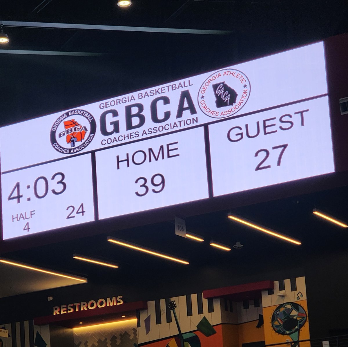 At the half of Game 4!!! 39 BSN Senior Girls 🆚 27 Danley Senior Girls GBCA/GACA All Star Basketball Game presented by BSN and GA Army National Guard #GBCA #GameDay📸 @GACoaches #GBCAAllStar