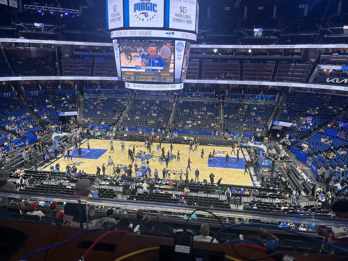 Adjusting to the thin air from our broadcast position in Orlando. Wonderful arena but monster challenge for radio types.