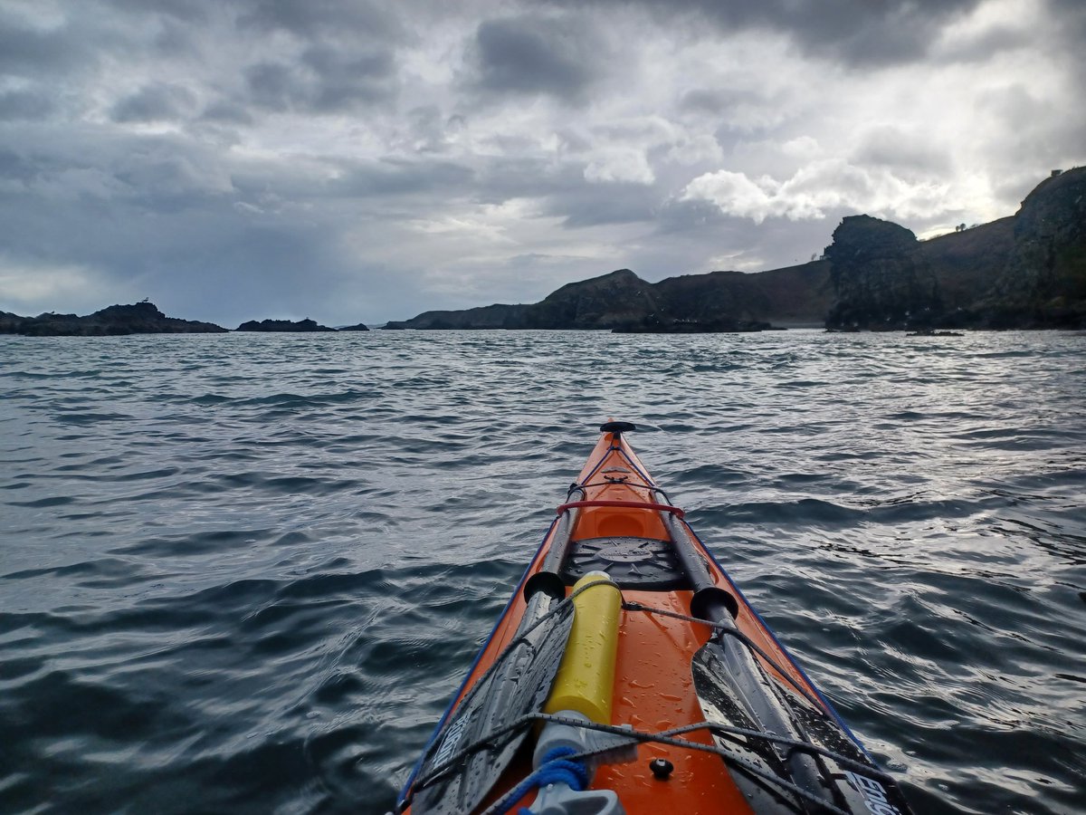 One of those days where the apparent calmness of the sea belies the horrendous offshore hoolie that was blowing. Gertie, the <a href="/phseakayaks/">P&H Sea Kayaks</a> virgo handled it superbly though. Its a boat that makes a paddler look good.