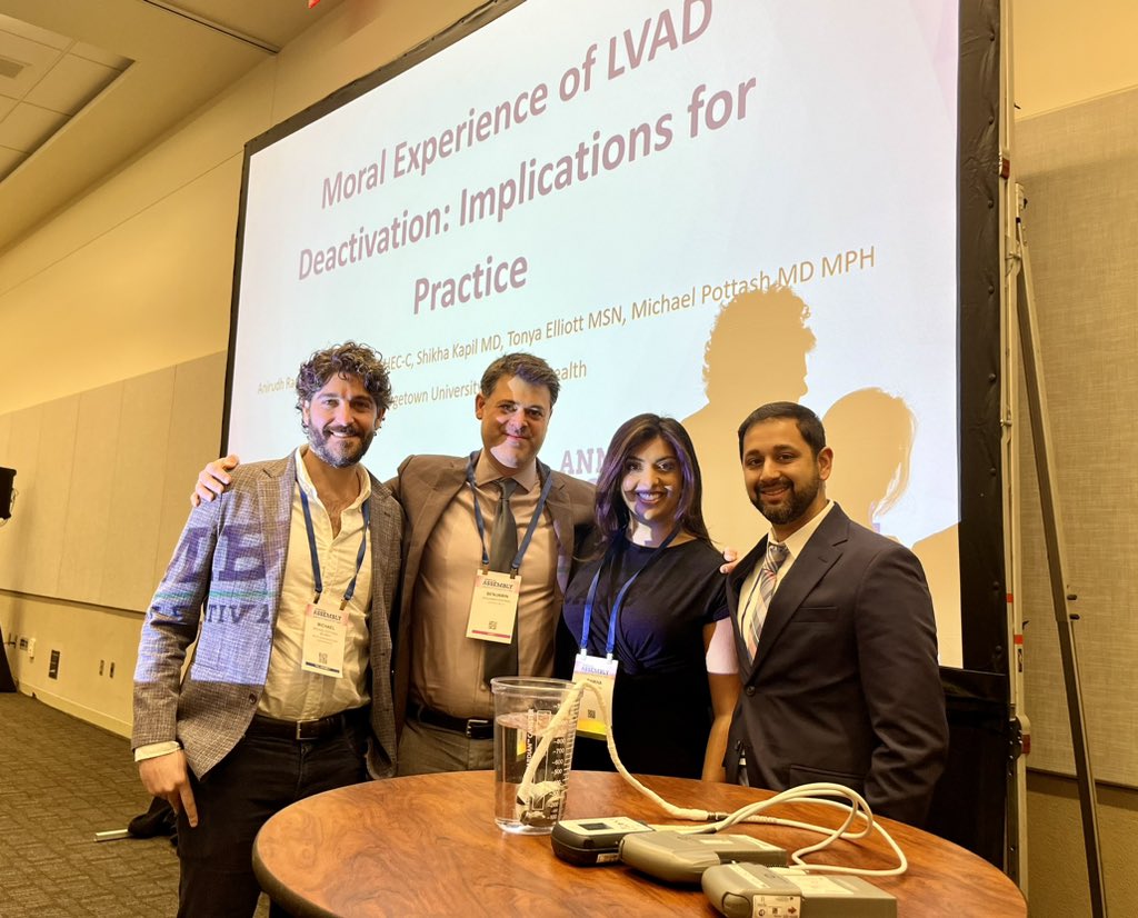 Good times at #hapc24 where this rad team presented on the moral experience of lvad deactivation. You can check out our article in @JPSMjournal pubmed.ncbi.nlm.nih.gov/37984719/