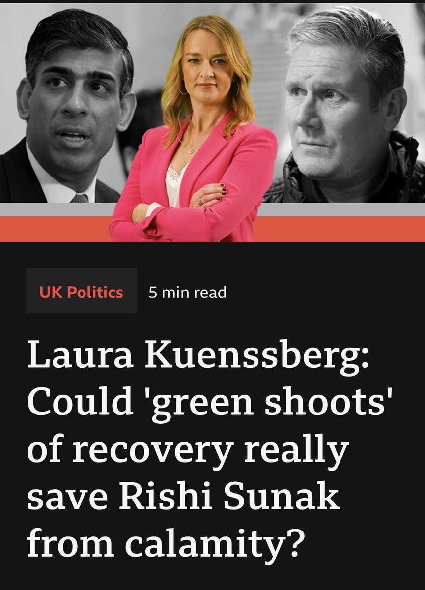 I said it before👇🏼👇🏼 and I’ll say it again Laura Kuenssberg serves no purpose, why’s she on @BBCPolitics❓ She’s a Tory Cheerleader not an impartial journalist❗️ She spins recent economic data into a win for Sunak whilst taking a pop at Starmer 😡 She needs to go 🤷🏼‍♂️