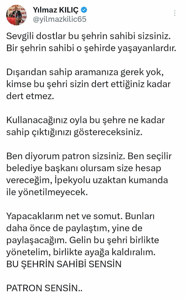 Gelin  Van'ımızı gerçek belediyecilikte hakkaniyetli hizmetle buluşturalım.UNUTMAYIN BU ŞEHRİN SAHİBİ SİZSİNİZ.
<a href="/Karabiyik_A/">Abdulhekim KARABIYIK</a> 
<a href="/yilmazkilic65/">Yılmaz KILIÇ</a> 
<a href="/ozayilhan/">Özay İLHAN</a>
