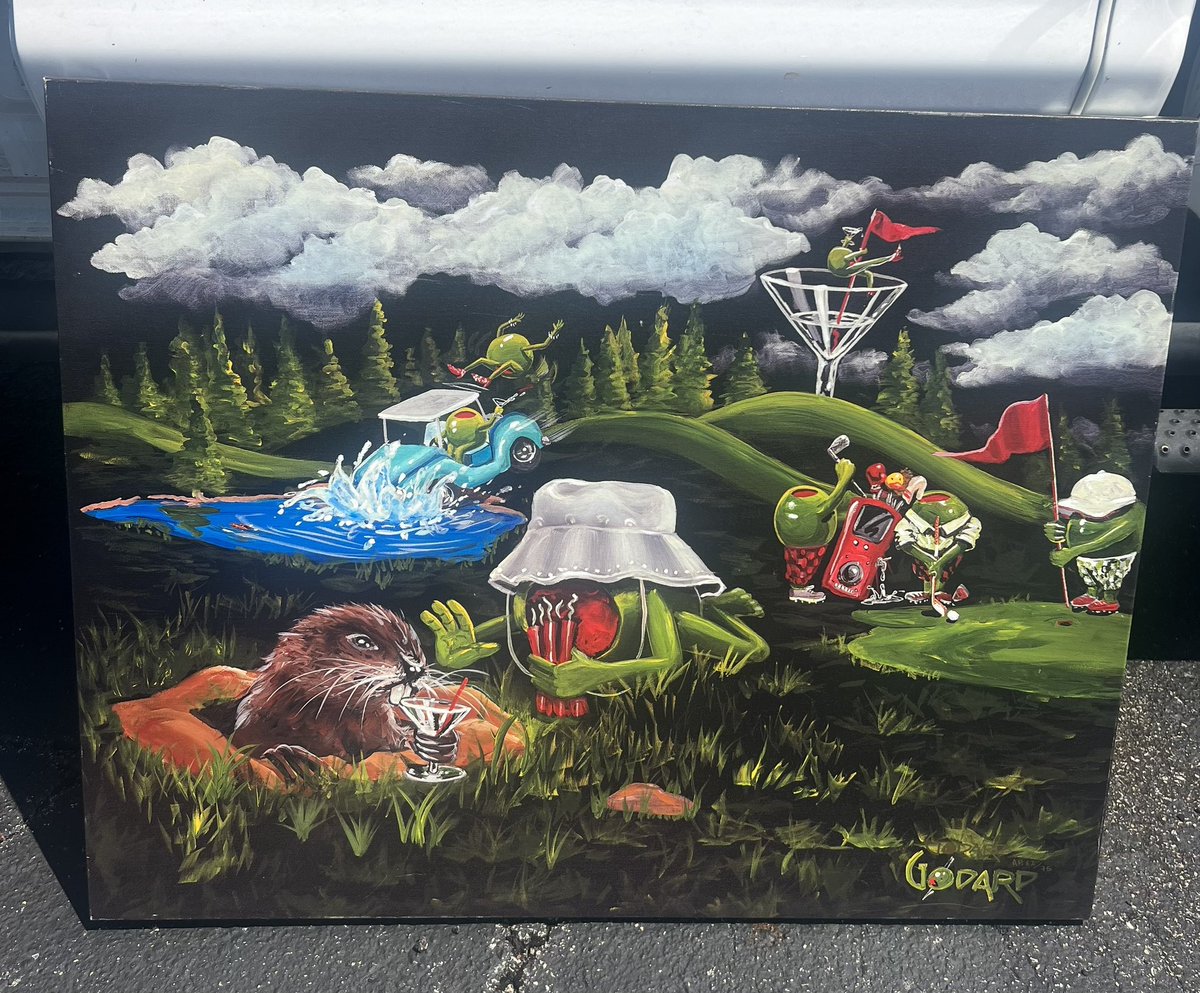 JustCLW's tweet image. Couldn’t resist adding this piece by Michael Godard to the Golffice
#auctionfinds #michaelgodard #caddyshack #golflife