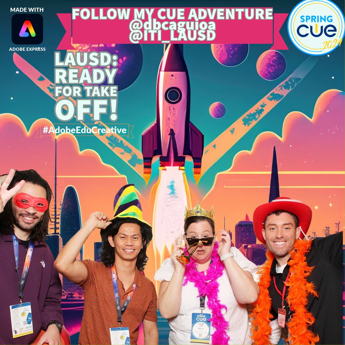 @dbcaguioa @ITI_LAUSD 

Always a blast getting creative with my LAUSD fam!

#AdobeEduCreative #SpringCUE #CUE2024