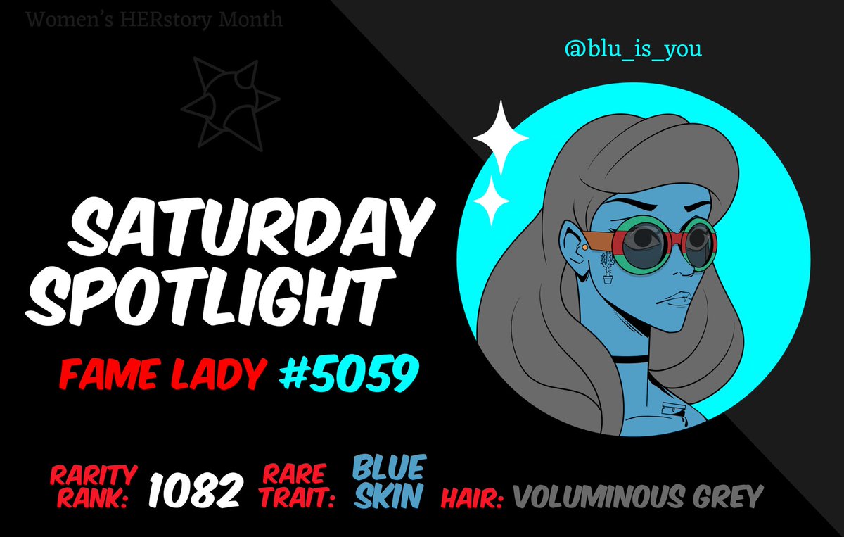 On this Saturday Spotlight WE would like to honour the one and only <a href="/blu_is_you/">Blü</a> the epitome of a Rising Star 💫 💫💫

Congrats on your YUGE win in the <a href="/bearandbullnft/">The Bear And Bull NFT</a> talent contest yesterday 

Hoping for nothing but green candles for you in your very bright future🤩