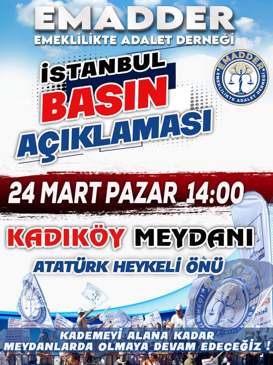 Mesele oy hesabı olmamalı dedik, duymazdan gelindik

O zaman şartlar eşit ‼️

Bizden çalınmak istenen yıllarımızı iade eden, kademeyi veren oyumuzu alacak. 

Adalet siyaset üstü bir durumdur‼️

Akranlar arasında oluşan uçurumu hiç bir vicdan kabul edemez. 

17 yıl/ 20 yıl hangi