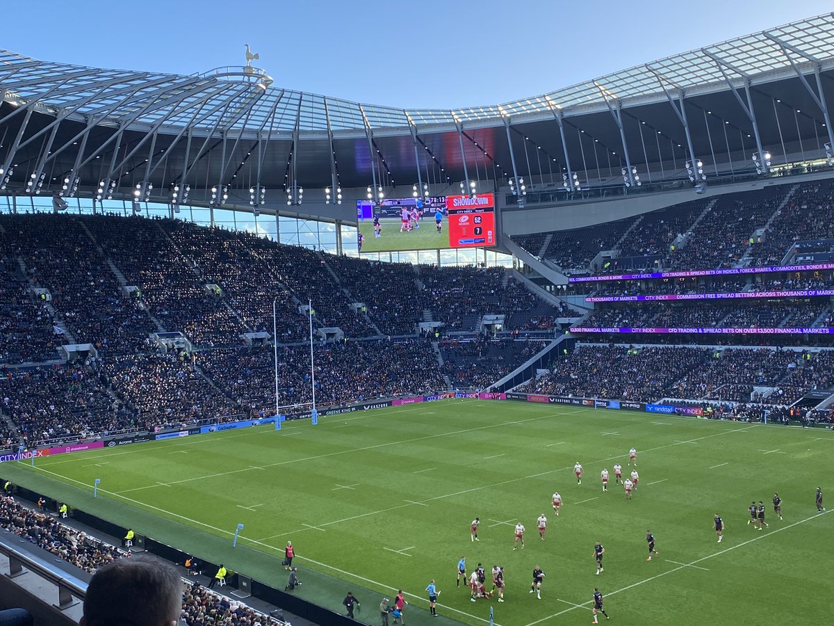 Busy day with colleagues at my spiritual home @SpursOfficial Stadium watching some excellent rugby and enjoying the awesome facilities at this inspiring home of sports … Saracens ran out easy winners!!
