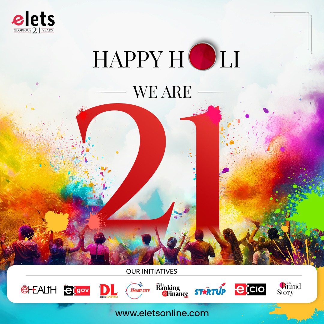 This Holi, let's celebrate the spirit of innovation and progress! With 21 years of pioneering efforts, Elets stand tall as the invincible leader in driving knowledge exchange and collaboration though our publications & conferences. #HappyHoli #Elets21Years #EletsTurns21