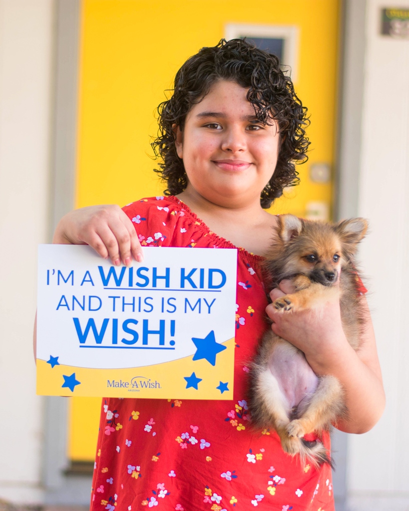 It's #NationalPuppyDay, and we're celebrating with a furry twist! 🐶🌟 Meet the adorable companions bringing strength, hope, and transformation to our wish kids' lives. 💫 You can help grant more wishes like these by donating at arizona.wish.org/donate.