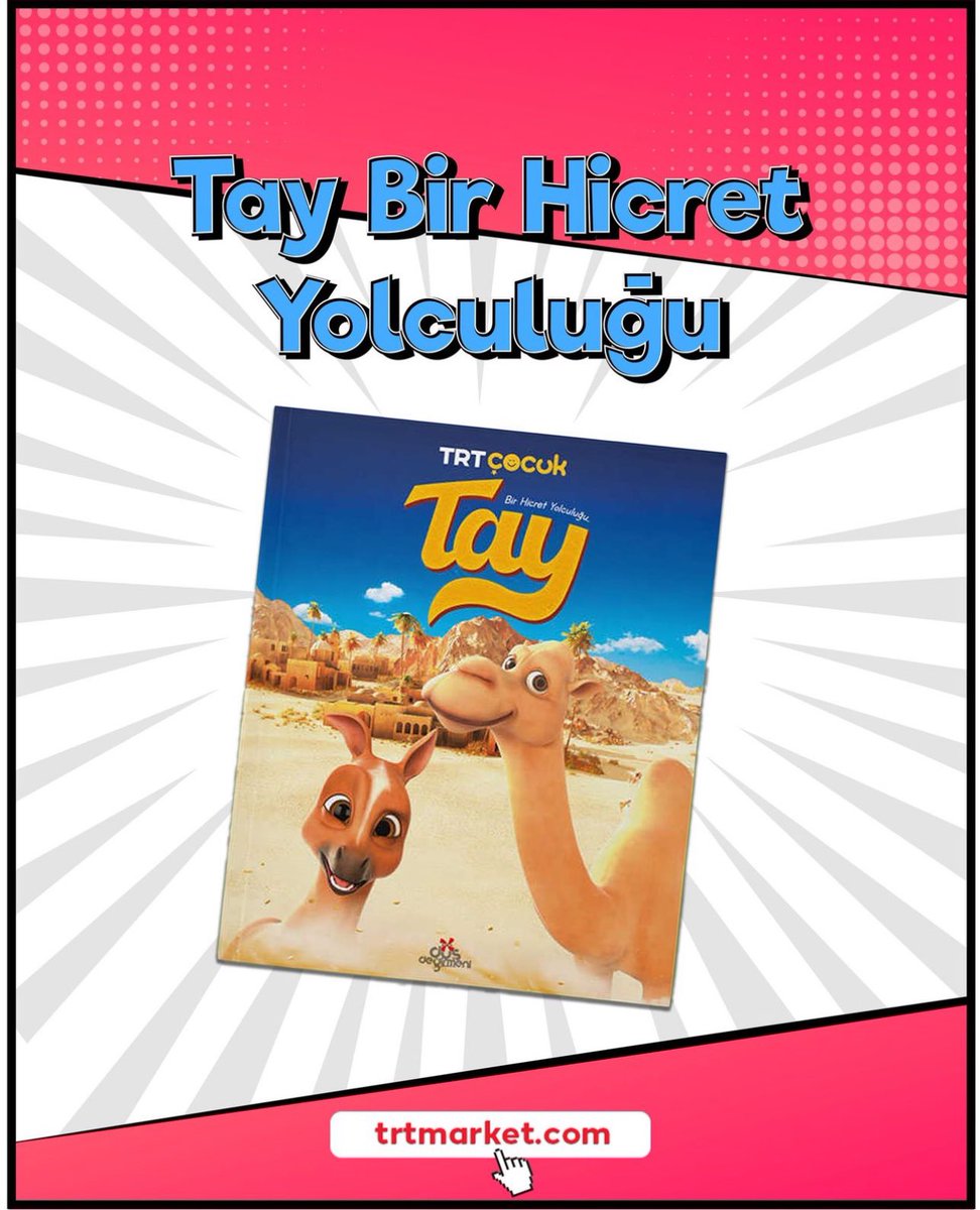 Tay Riyah ve yaşlı deve Jabal’ın macera dolu yolculuğunu adım adım takip etmeye ne dersin? Yardımlaşmayı ve vefayı zihinlerde bırakan bu yolculuğa ortak olmak için👇🏻👇🏻👇🏻 📍trtmarket.com TRT’de sevdiğin ne varsa…