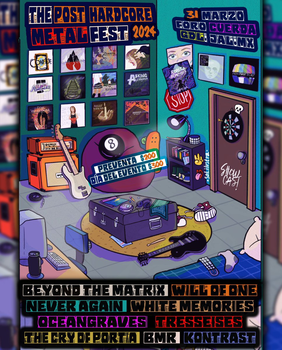 Venta de boletos para #ThePostHardcoreMetalFest 2024 en el #cuerdacultura un show a cargo de #showcastmx 
$200 y entrega a domicilio en Zapotlanejo ¡no falten!
Sábado 31 de Marzo en Guadalajara.

Mi banda <a href="/BMRoficial/">BMR</a> presente!