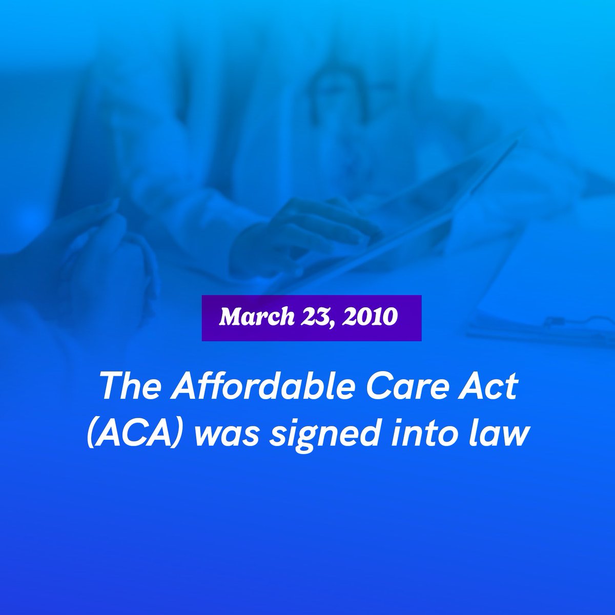 The Affordable Care Act was signed into law 14 years ago today. Thanks to the #ACA, millions of Americans have better access to affordable health care through Medicaid expansion and protections for people with pre-existing conditions. #ACA14 (1/2)