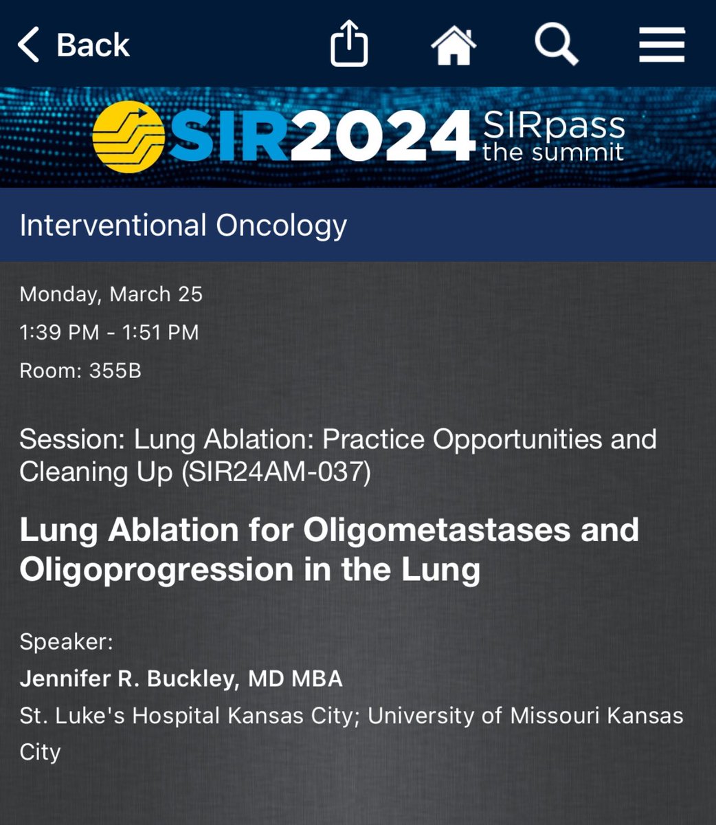 Curious about Lung Ablation and how to incorporate into your interventional oncology practice? Join me on Monday 3/25 as I present the latest on treatment of oligometastic lung disease! #SIR24SLC