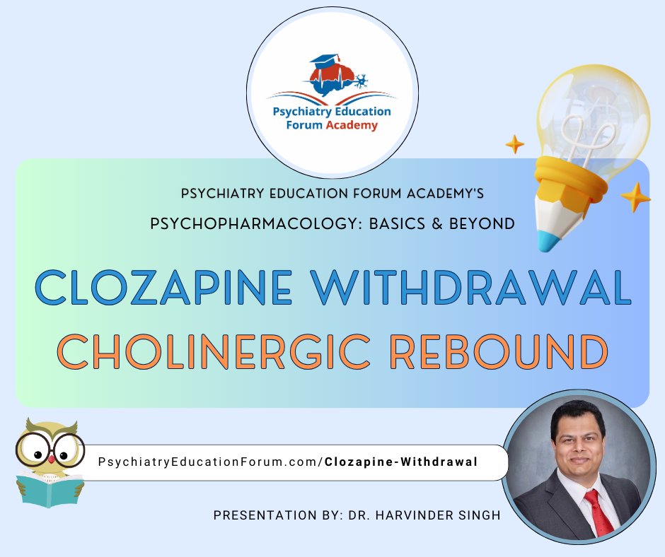 Forum_Psych's tweet photo. Clozapine Withdrawal: Cholinergic Rebound

https://t.co/XxitTjZgFx

#clozapine #schizophrenia #psychtwitter #medtwitter #psychiatrist https://t.co/dK7CLVKtRC