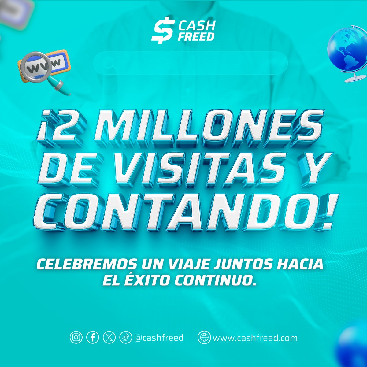 🔥¡Increíble NOTICIA de CashFreed!🥳

Estamos emocionados de compartir que hemos alcanzado la asombrosa cifra de 2,000,000 de visitas en nuestra página web.🎉🤩

👉 cashfreed.com

#CashFreed #ÉxitoFinanciero #Ahorro #GanarDinero