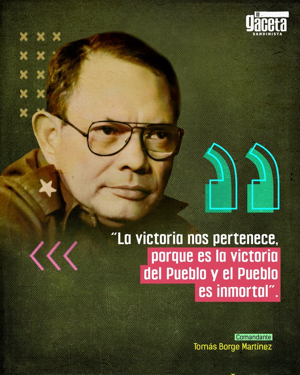 🔴⚫ Como dijo el Comandante Tomás Borge: “No hay otra alternativa en Nicaragua que el Frente Sandinista de Liberación Nacional”.