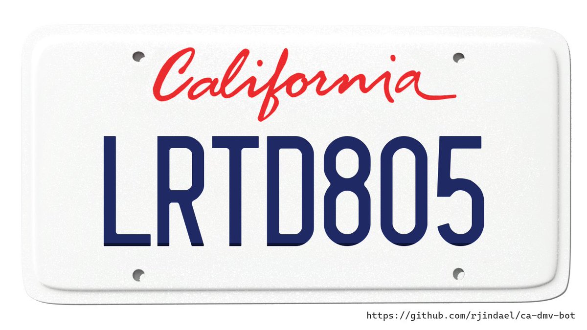 Customer: abbreviation for let's ride trackdays 805 is area code
DMV: 805 area code for Santa Barbara

Verdict: DENIED
