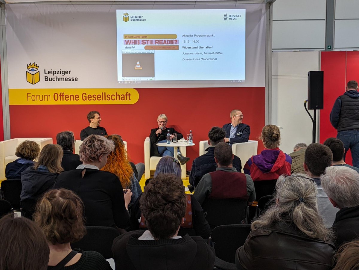 Michael Nattke (@michanattke) on Twitter photo Gemeinsam mit <a href="/JohannesKiess/">Johannes Kiess</a> durften wir heute auf der <a href="/buchmesse/">Leipziger Buchmesse</a> in #Leipzig unser neues Buch „Widerstand über alles“ vorstellen, dass bei <a href="/EUeberland/">edition ueberland</a> erschienen ist. In dem Buch geht es um das Modell der extrem rechten Freien Sachsen. Es ist jetzt lieferbar im Buchhandel. Gemeinsam mit <a href="/JohannesKiess/">Johannes Kiess</a> durften wir heute auf der <a href="/buchmesse/">Leipziger Buchmesse</a> in #Leipzig unser neues Buch „Widerstand über alles“ vorstellen, dass bei <a href="/EUeberland/">edition ueberland</a> erschienen ist. In dem Buch geht es um das Modell der extrem rechten Freien Sachsen. Es ist jetzt lieferbar im Buchhandel.