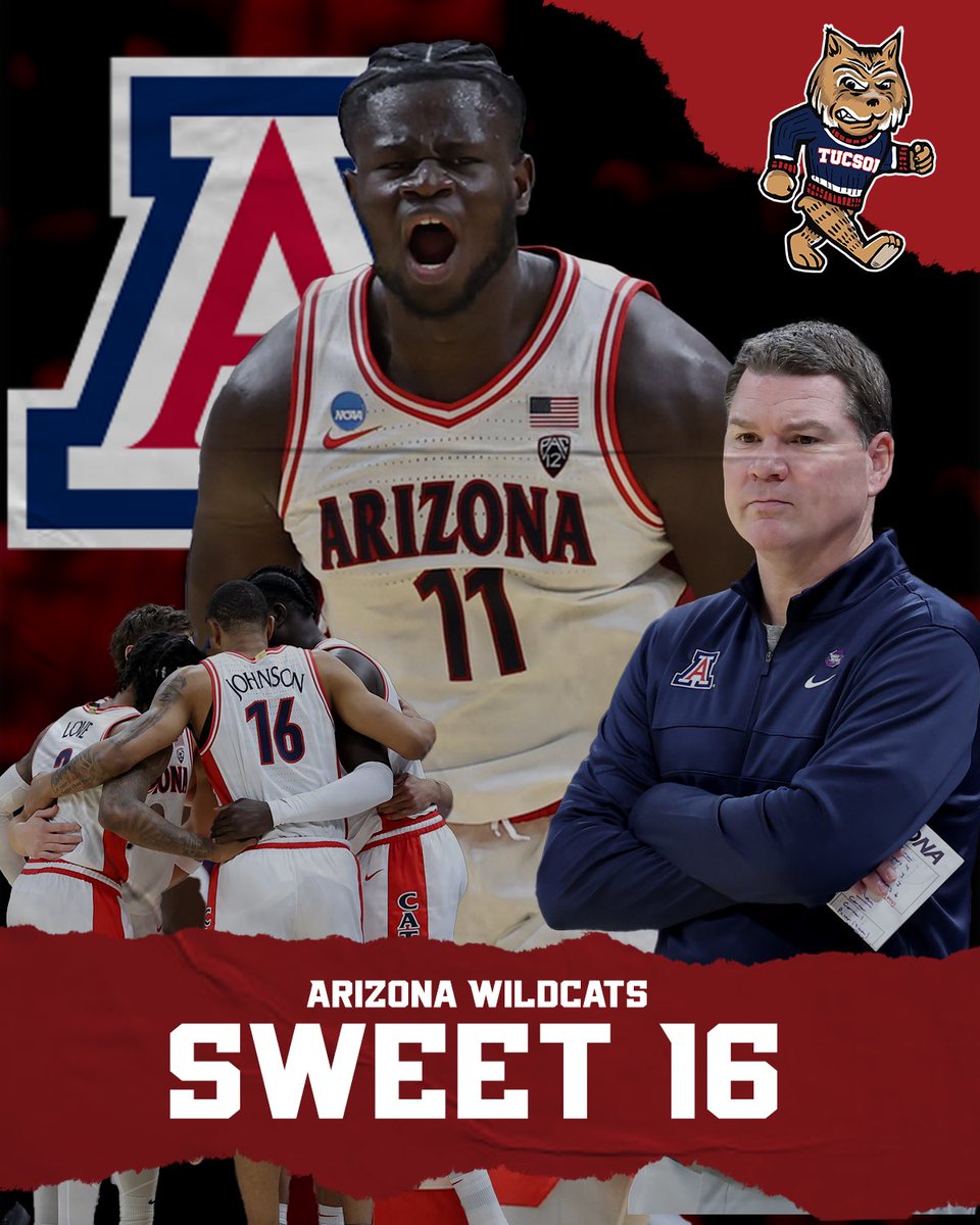 AIN’T IT SWEET?!

THE ARIZONA WILDCATS ADVANCE TO THE SWEET 16 🐻⬇️
