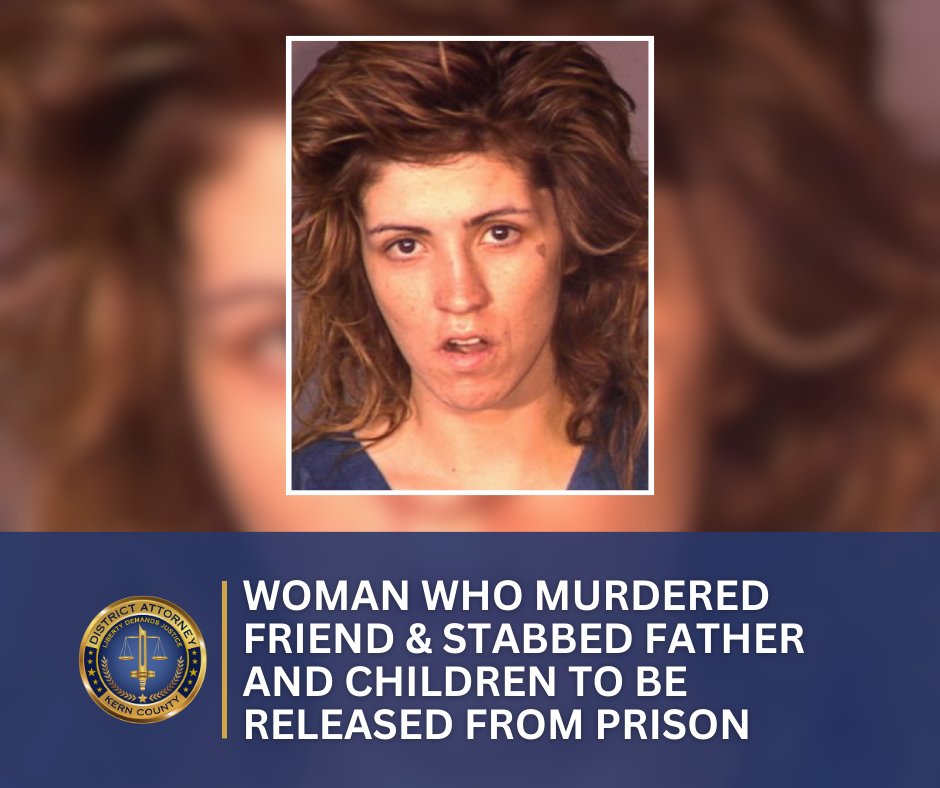 The CA Board of Parole Hearings has granted parole to a woman who murdered her friend and stabbed her father and two children. At the time, she believed she was saving her family from demonic possessions and admitted using methamphetamine. Read more: tinyurl.com/2p8v25ub