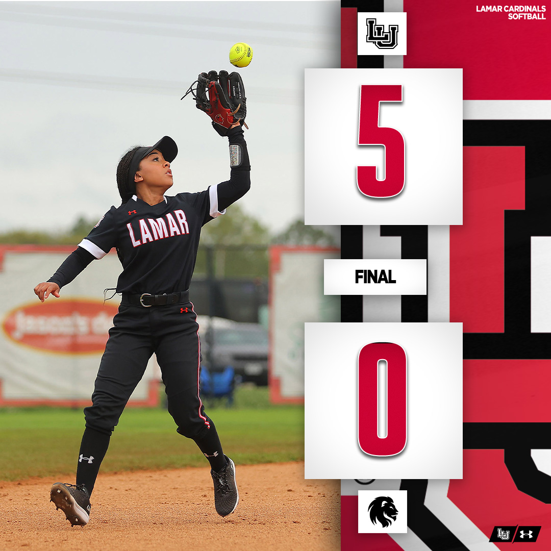 FINAL | We don't care, we paint the turf red! 

Cardinals finish off weekend sweep to move into sole possession of first place in the Southland!

#WeAreLU | #AsOne | #BoomtownGirls